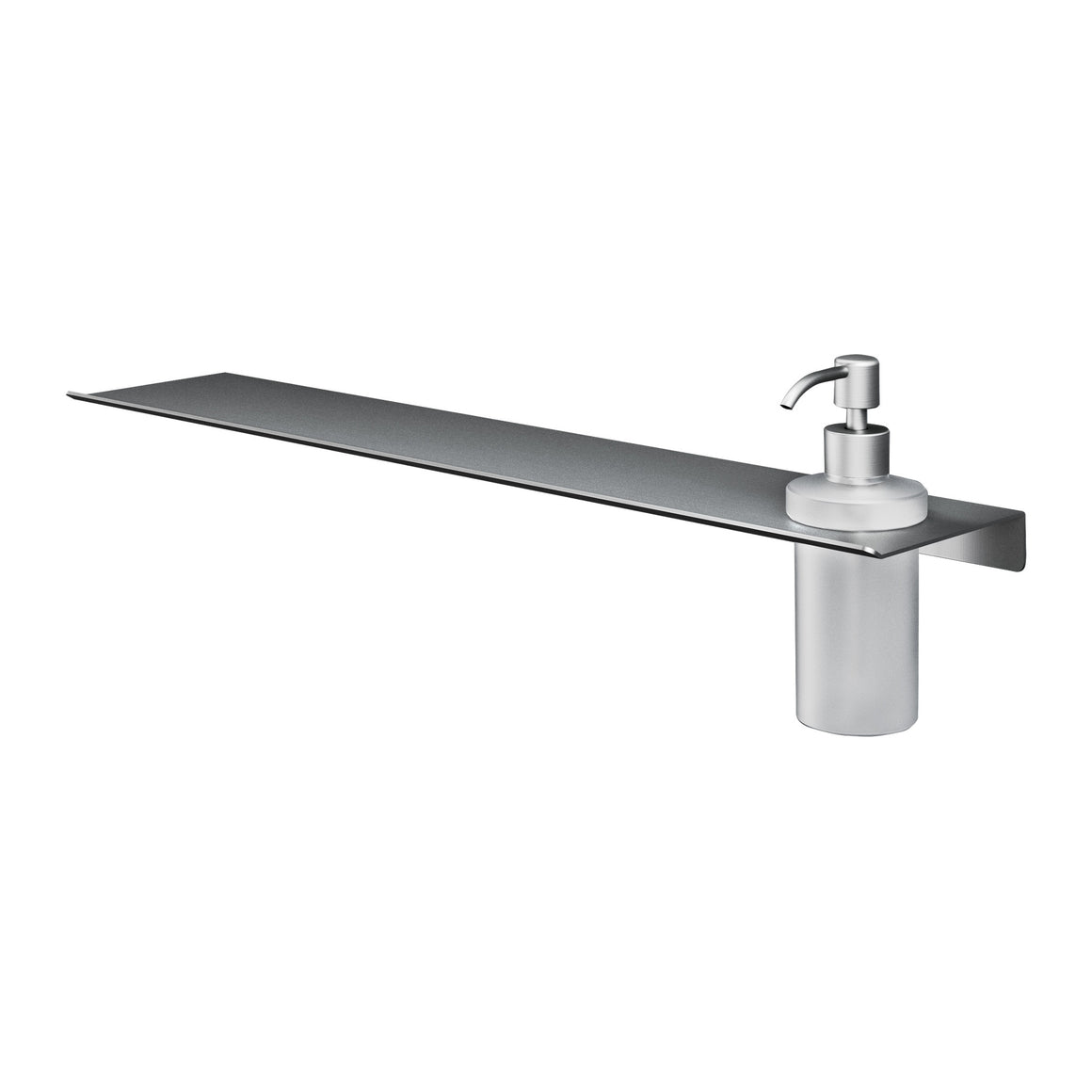 Hotbath &More SHA09 zeepdispenser glas voor planchet Geborsteld RVS productfoto