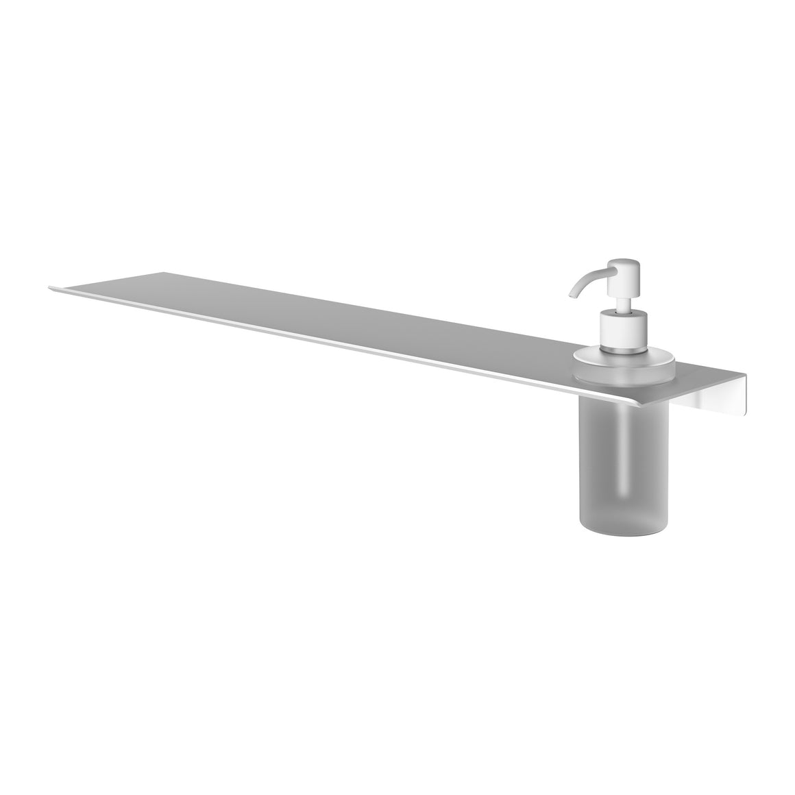 Hotbath &More SHA09 zeepdispenser glas voor planchet Mat wit productfoto
