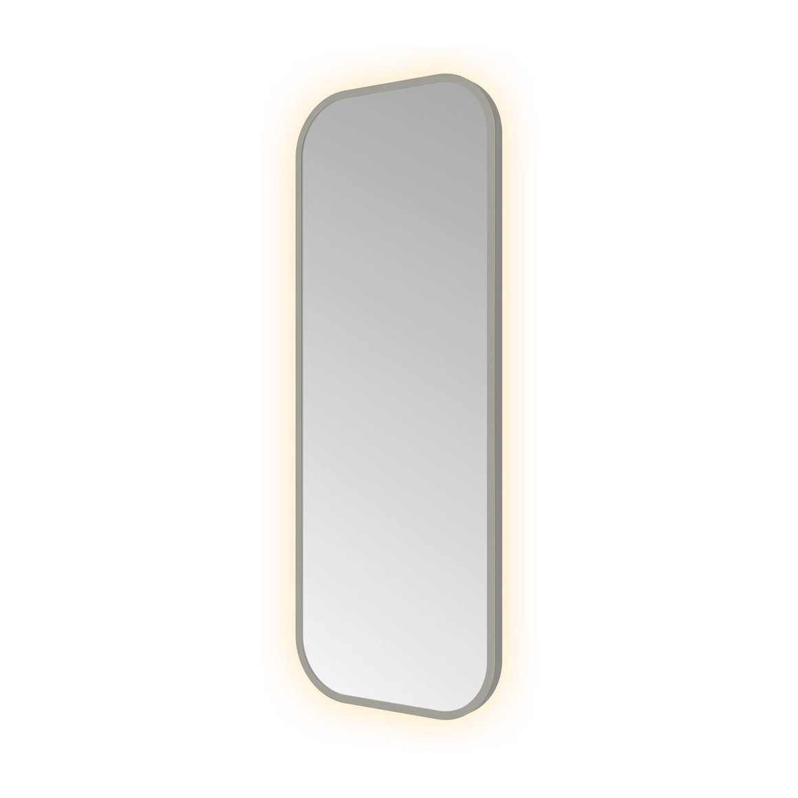 Hotbath &More Soft Square spiegel met LED-verlichting en spiegelverwarming Geborsteld gunmetal PVD 30x80 cm productfoto