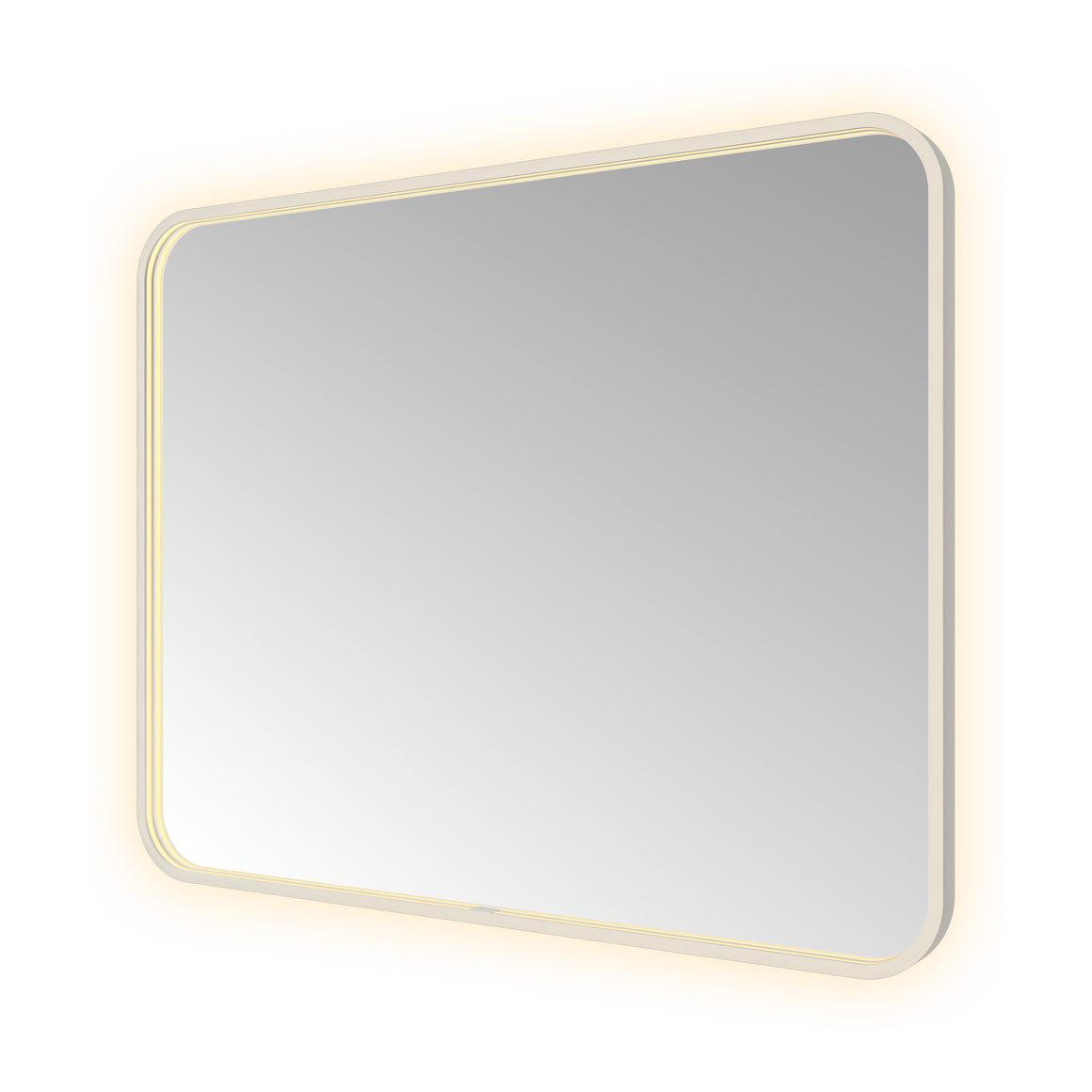 Hotbath &More Soft Square spiegel met LED-verlichting en spiegelverwarming Geborsteld RVS 100x80 cm productfoto