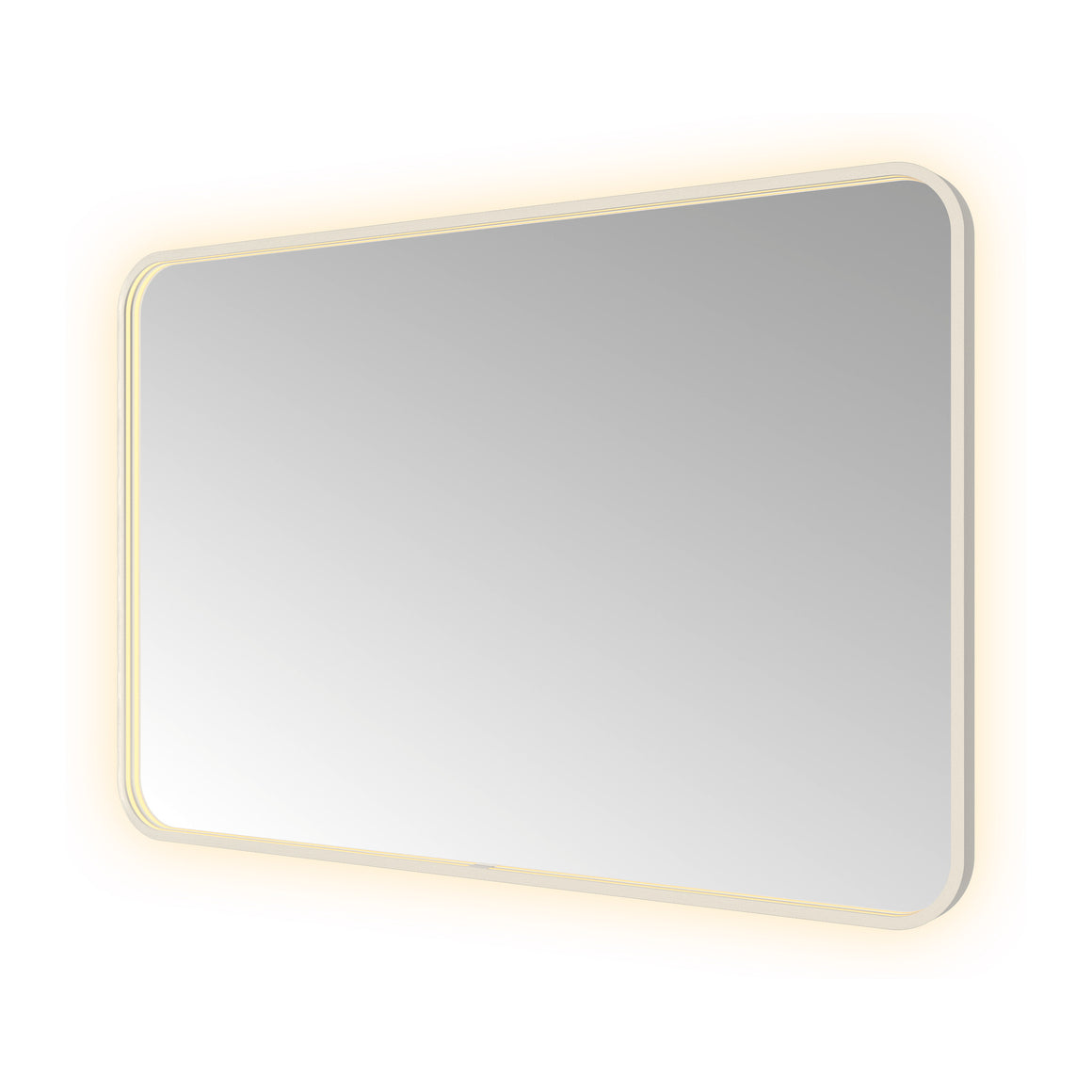 Hotbath &More Soft Square spiegel met LED-verlichting en spiegelverwarming Geborsteld RVS 120x80 cm productfoto