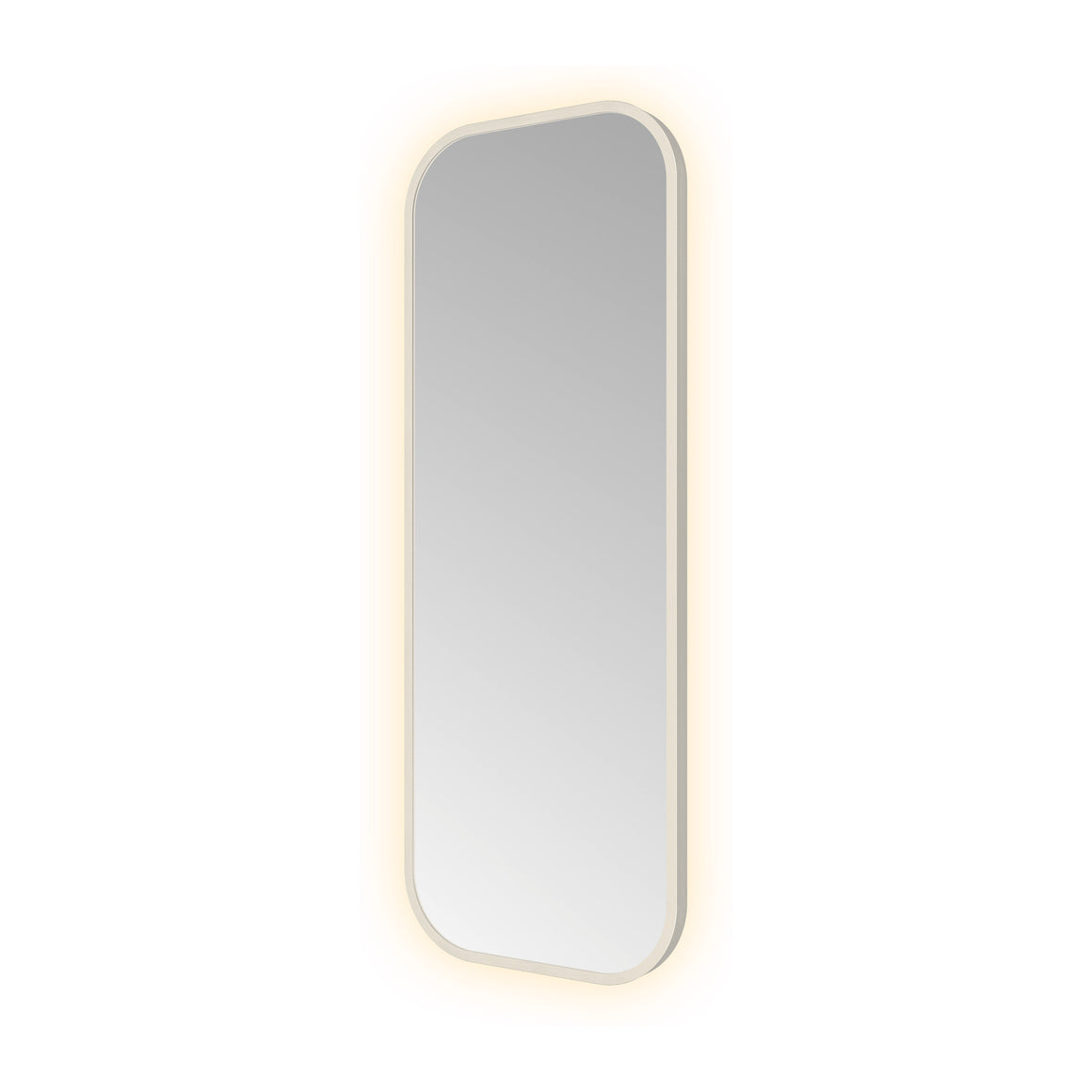 Hotbath &More Soft Square spiegel met LED-verlichting en spiegelverwarming Geborsteld RVS 30x80 cm productfoto
