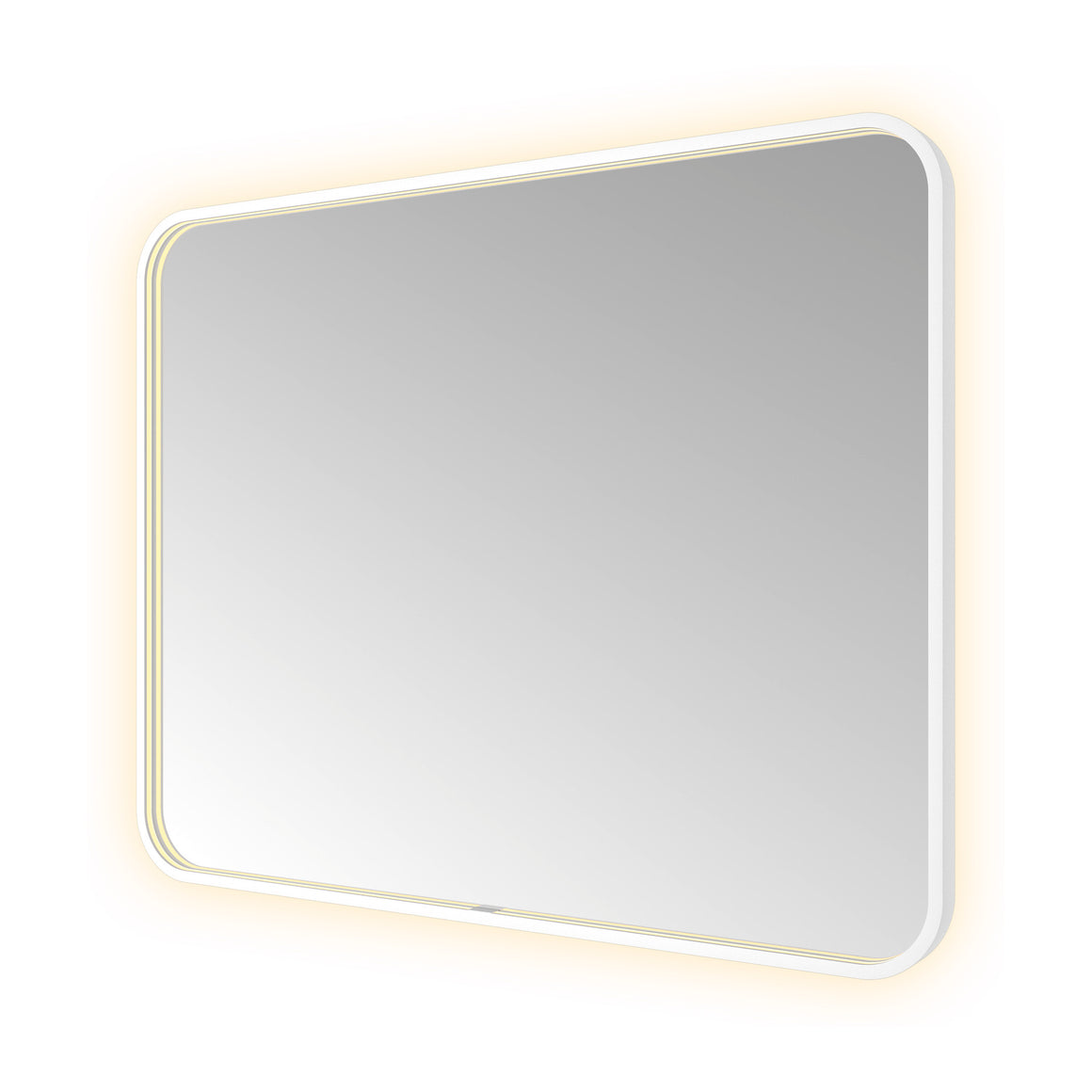 Hotbath &More Soft Square spiegel met LED-verlichting en spiegelverwarming Mat wit 100x80 cm productfoto