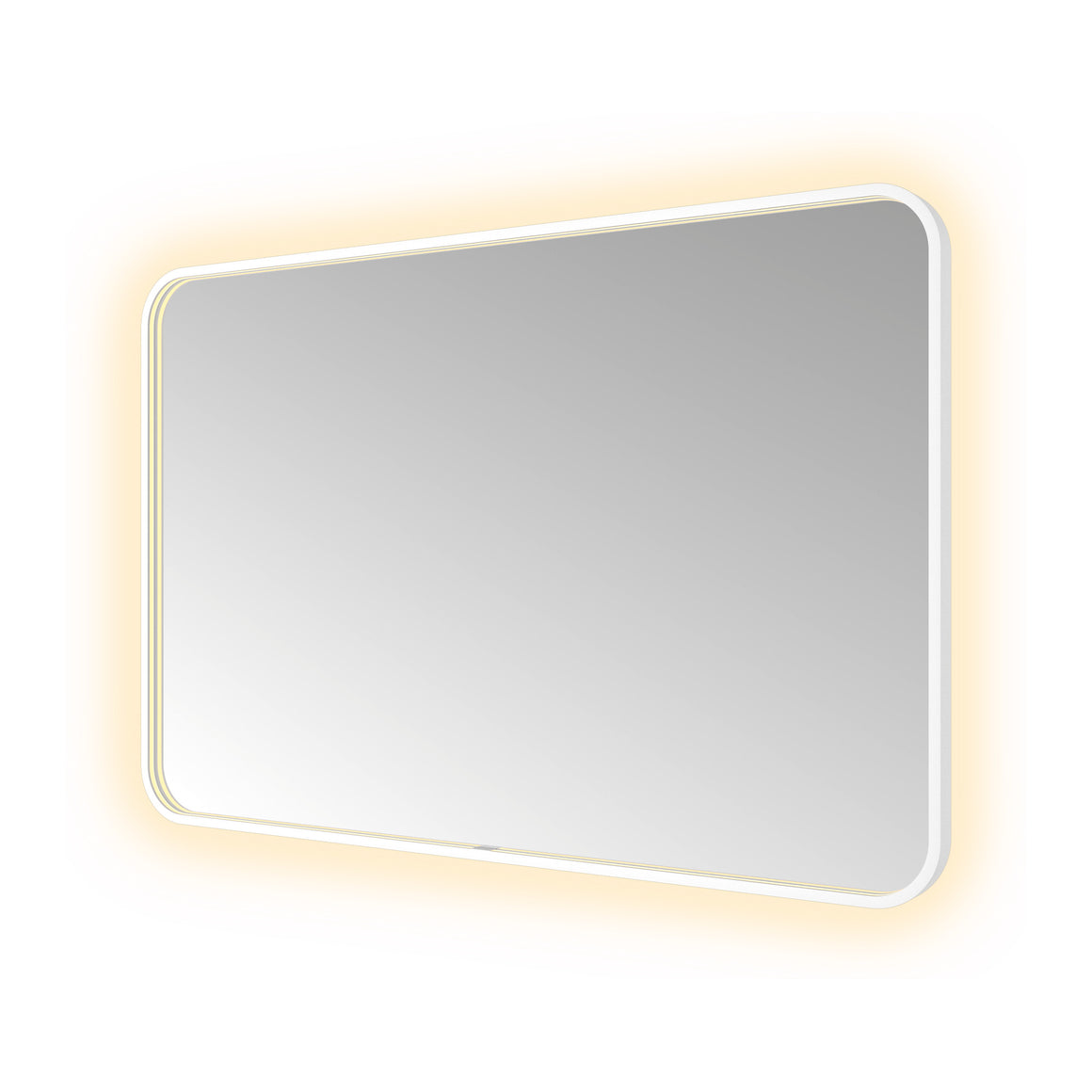 Hotbath &More Soft Square spiegel met LED-verlichting en spiegelverwarming Mat wit 120x80 cm productfoto