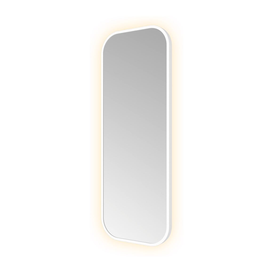 Hotbath &More Soft Square spiegel met LED-verlichting en spiegelverwarming Mat wit 30x80 cm productfoto