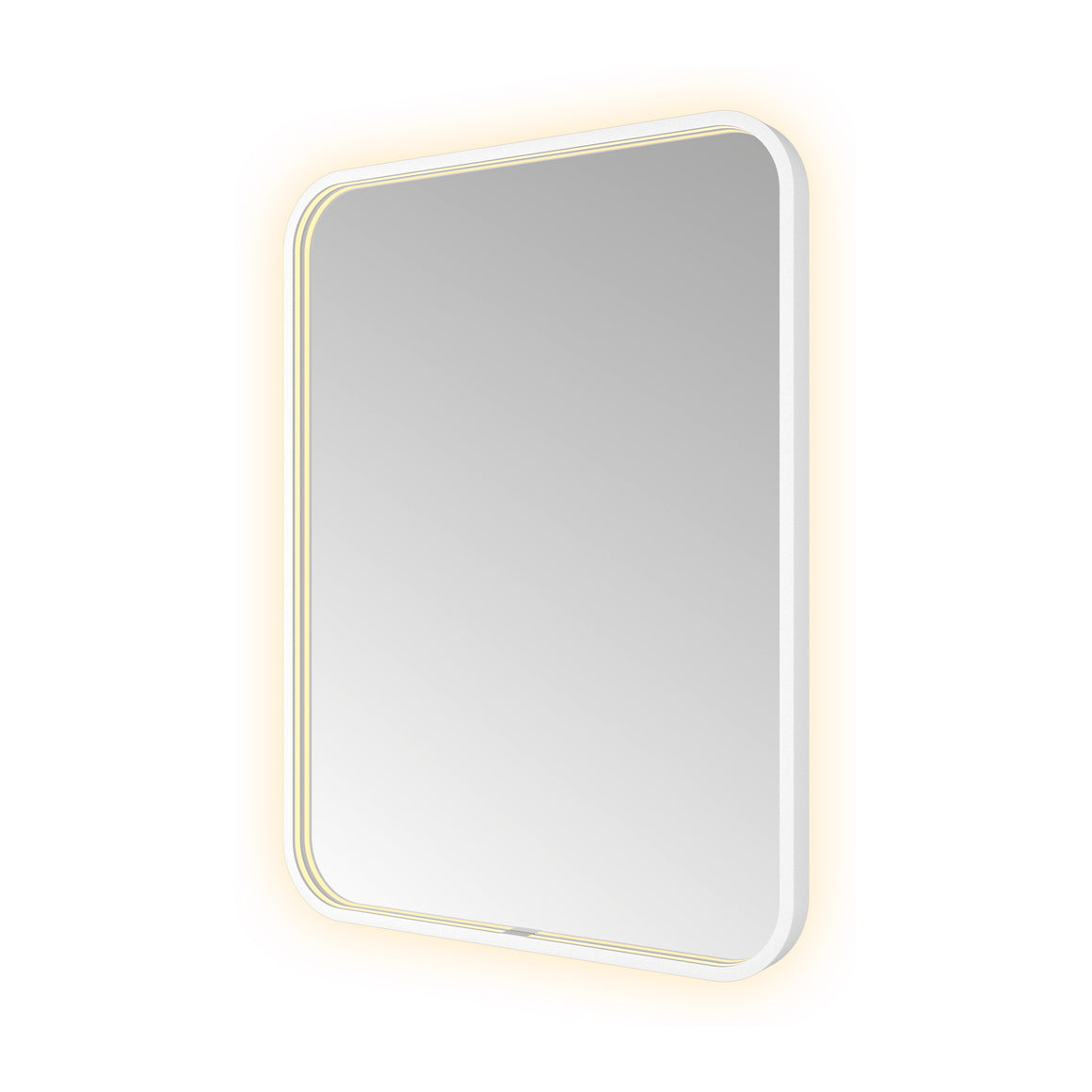 Hotbath &More Soft Square spiegel met LED-verlichting en spiegelverwarming Mat wit 60x80 cm productfoto