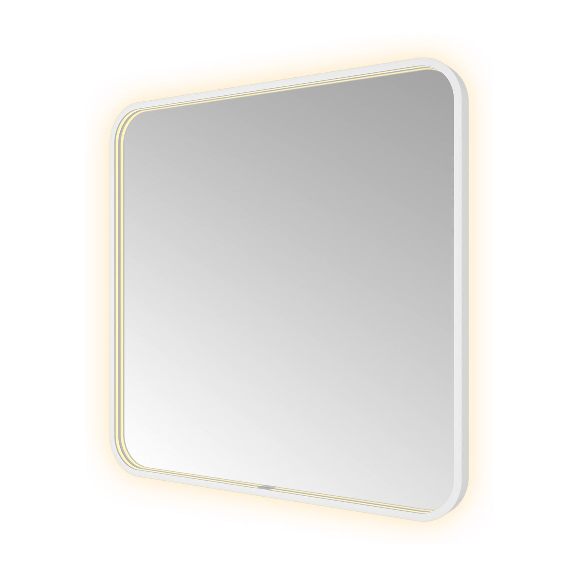 Hotbath &More Soft Square spiegel met LED-verlichting en spiegelverwarming Mat wit 80x80 cm productfoto