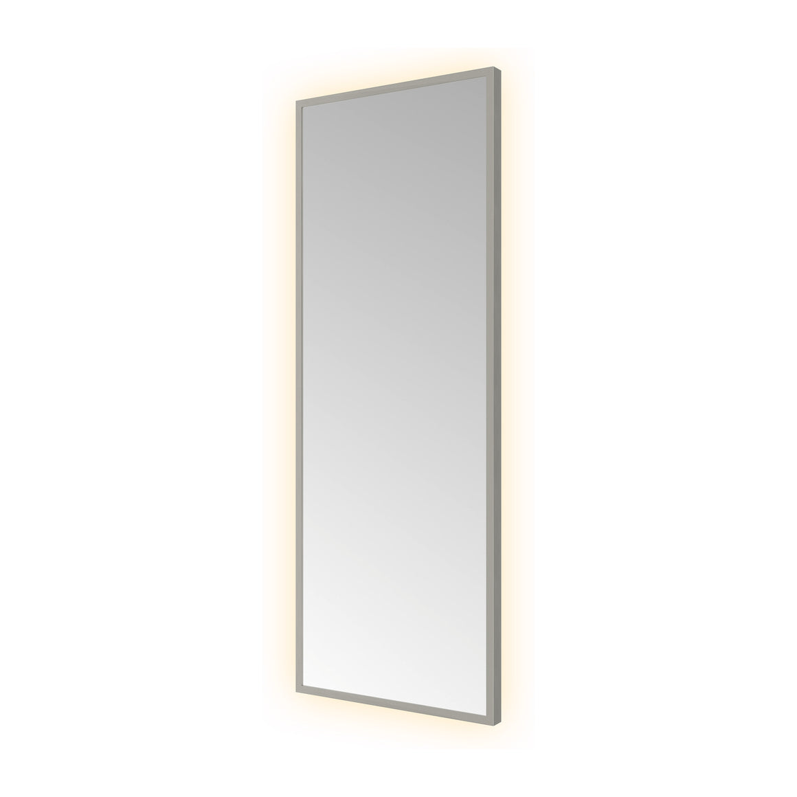 Hotbath &More Square spiegel met LED-verlichting en spiegelverwarming Geborsteld gunmetal PVD 30x80 cm productfoto