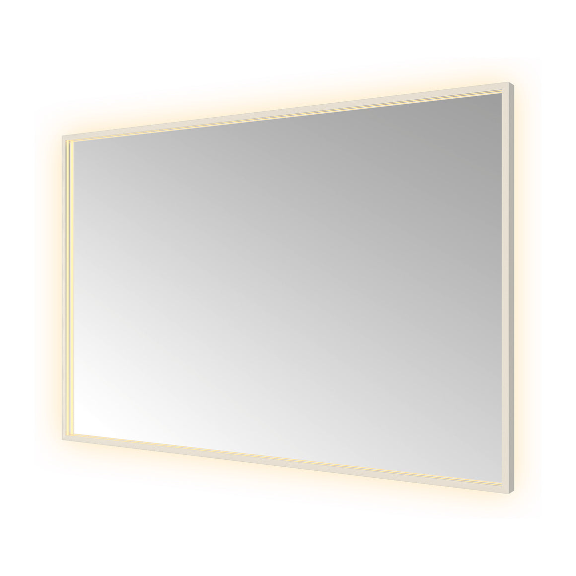 Hotbath &More Square spiegel met LED-verlichting en spiegelverwarming Geborsteld RVS 120x80 cm productfoto