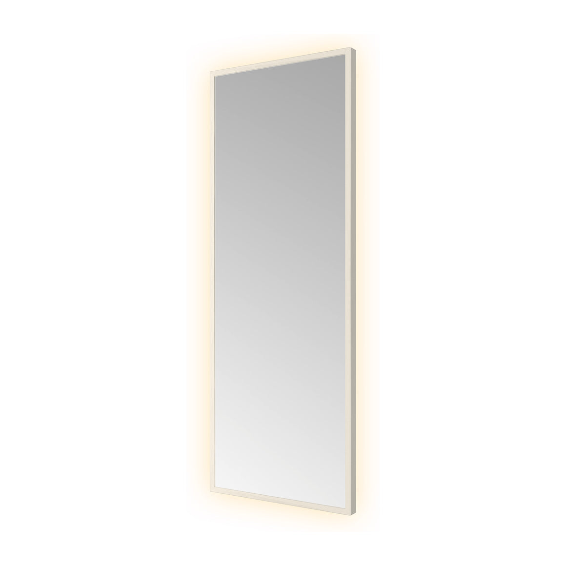 Hotbath &More Square spiegel met LED-verlichting en spiegelverwarming Geborsteld RVS 30x80 cm productfoto