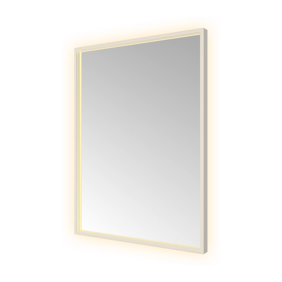 Hotbath &More Square spiegel met LED-verlichting en spiegelverwarming Geborsteld RVS 60x80 cm productfoto