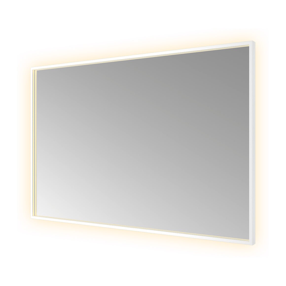 Hotbath &More Square spiegel met LED-verlichting en spiegelverwarming Mat wit 120x80 cm productfoto