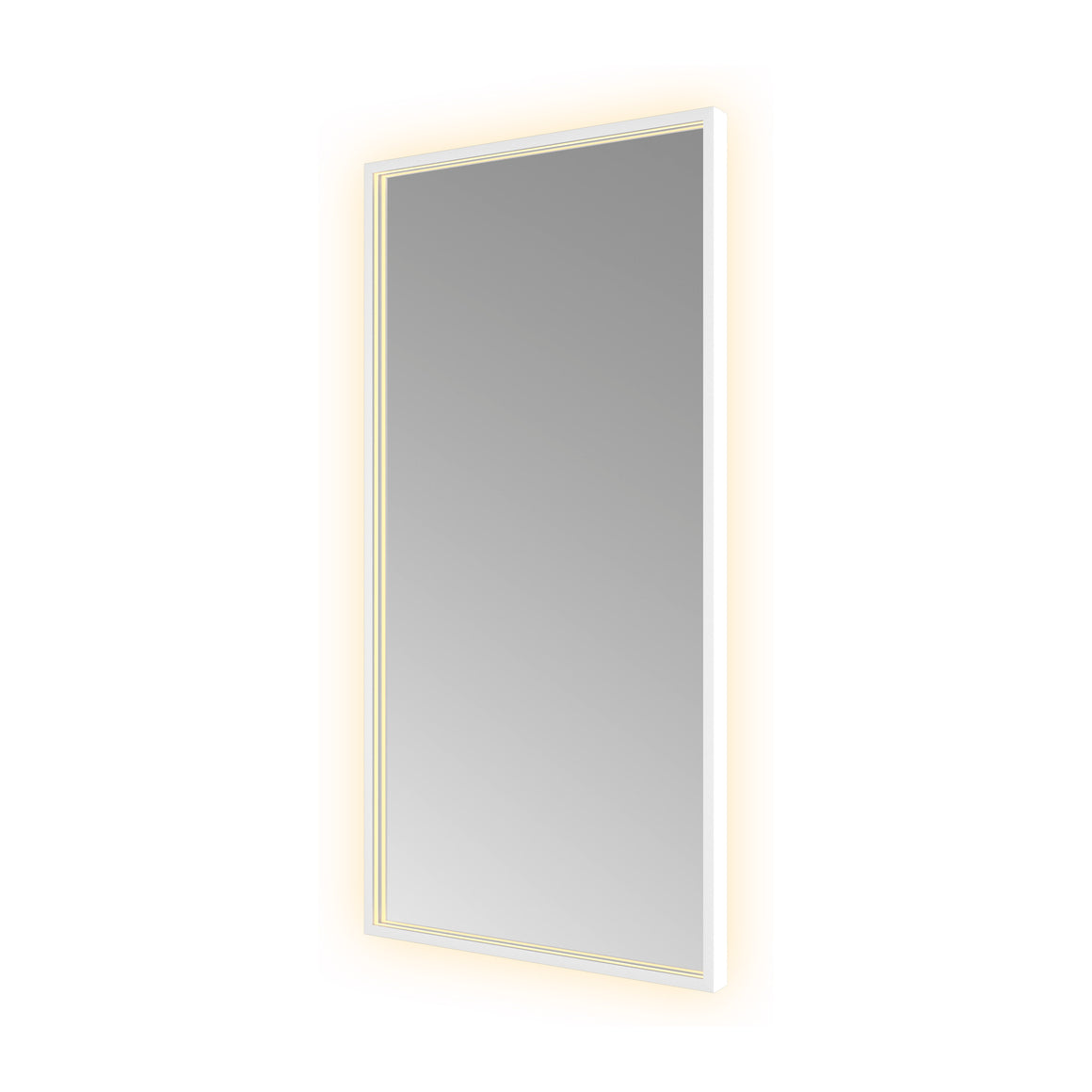 Hotbath &More Square spiegel met LED-verlichting en spiegelverwarming Mat wit 50x100 cm productfoto