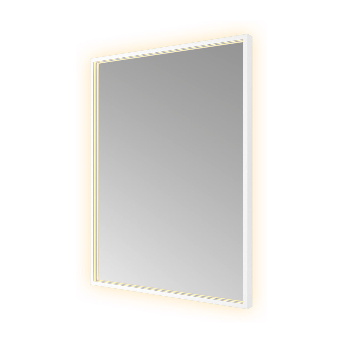 Hotbath &More Square spiegel met LED-verlichting en spiegelverwarming Mat wit 60x80 cm productfoto