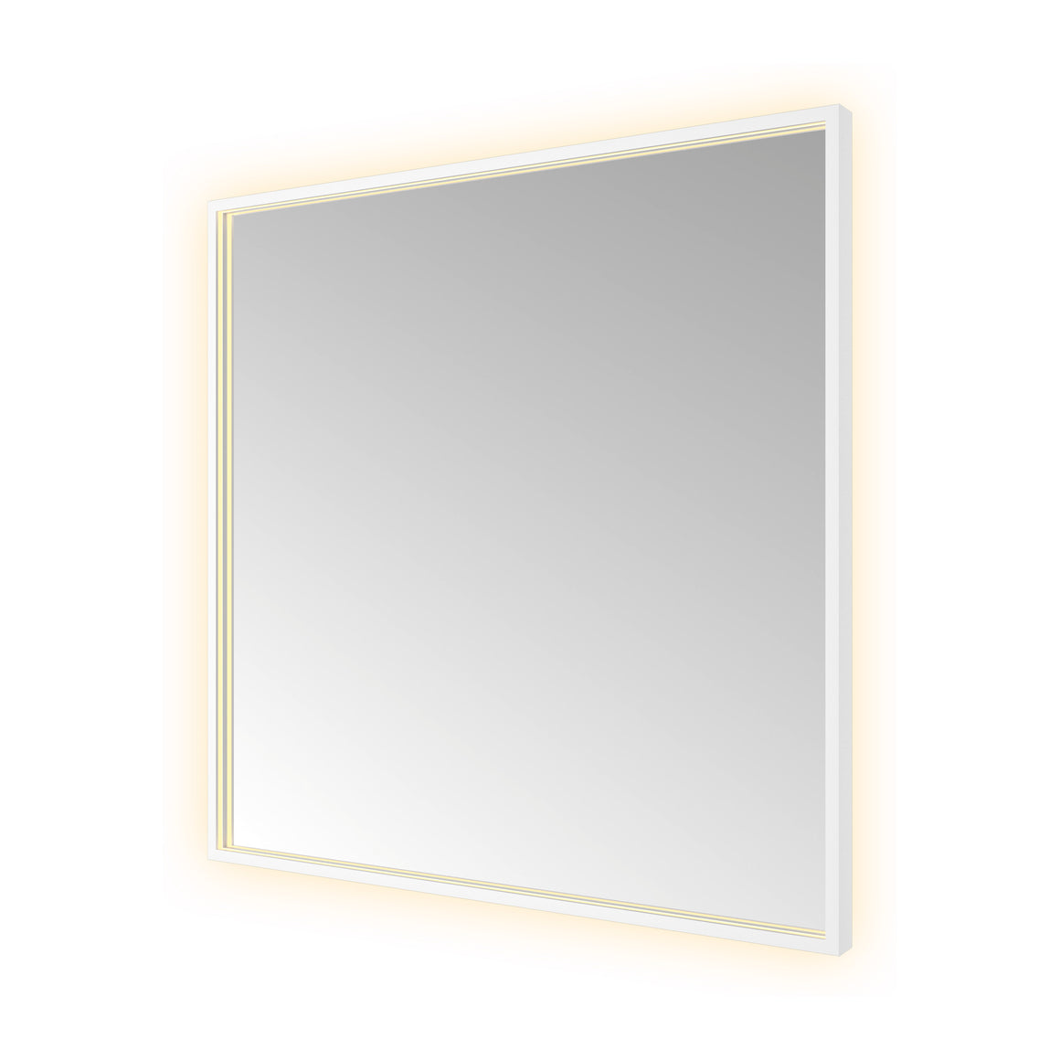 Hotbath &More Square spiegel met LED-verlichting en spiegelverwarming Mat wit 80x80 cm productfoto