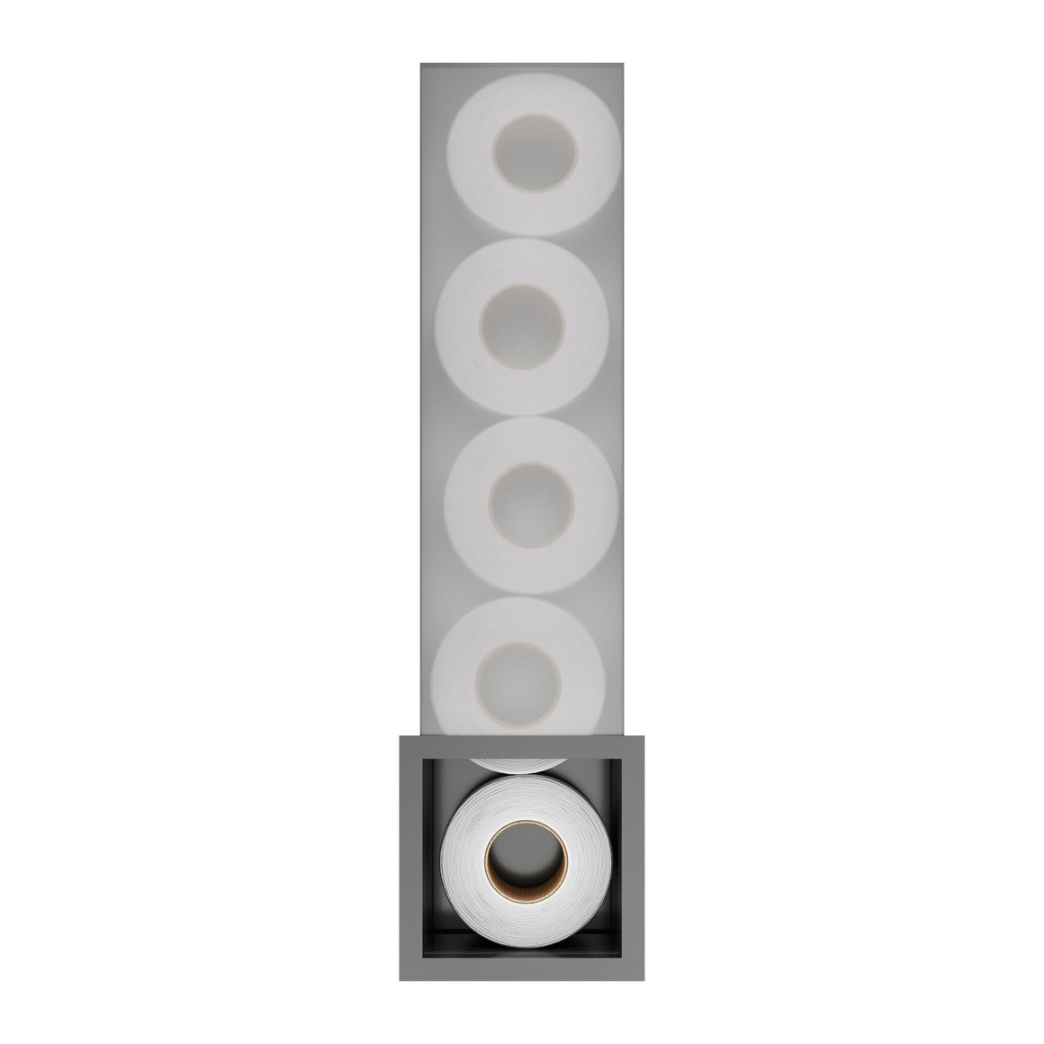 Hotbath &More ST016 inbouw reserverolhouder voor 6 rollen Geborsteld gunmetal PVD productfoto