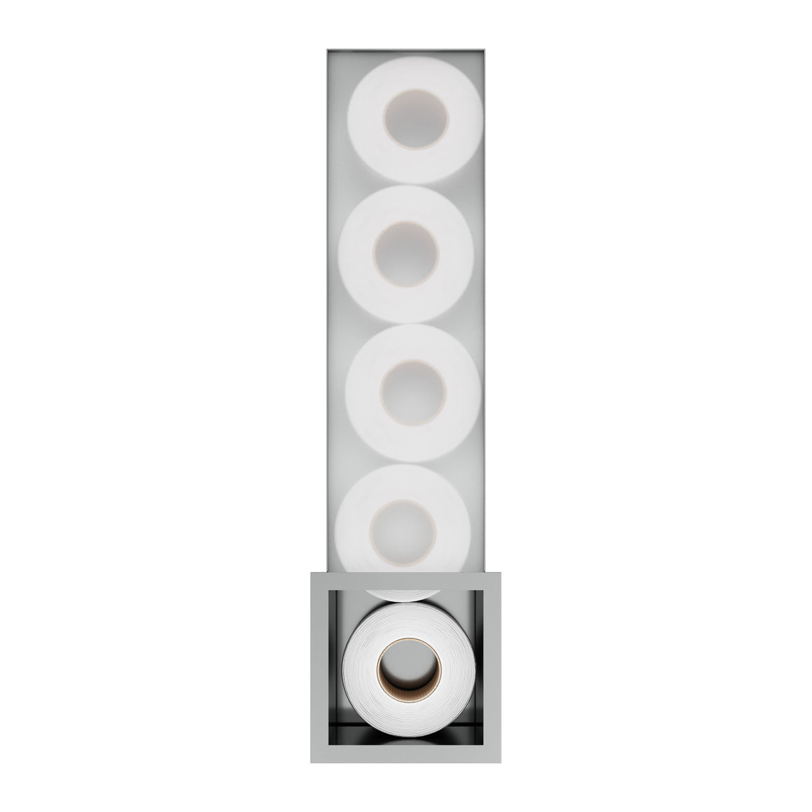 Hotbath &More ST016 inbouw reserverolhouder voor 6 rollen Geborsteld RVS productfoto