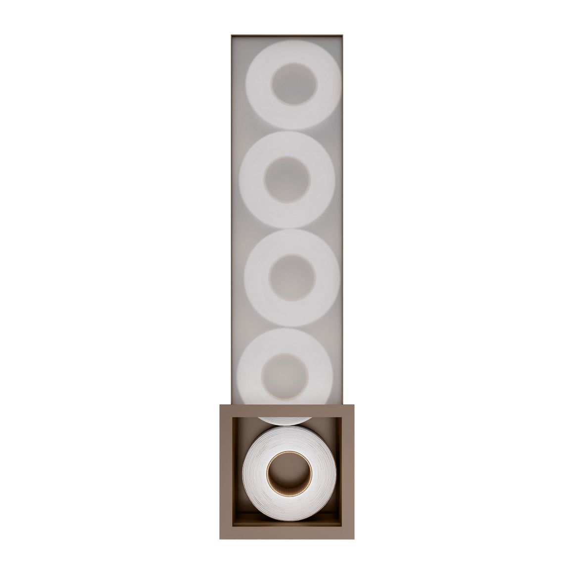 Hotbath &More ST016 inbouw reserverolhouder voor 6 rollen Tuscan bronze productfoto