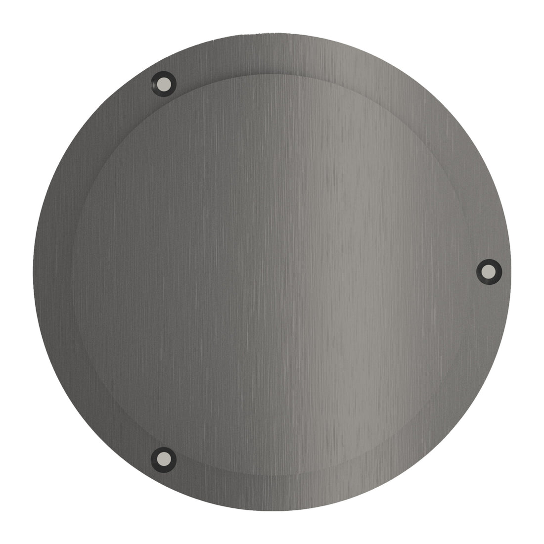 Hotbath &More ventilatierooster Geborsteld gunmetal PVD Rond Met schroeven productfoto (kleurimpressie)