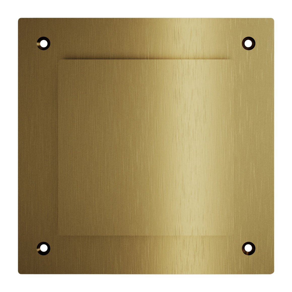 Hotbath &More ventilatierooster Geborsteld messing PVD Vierkant Met schroeven productfoto