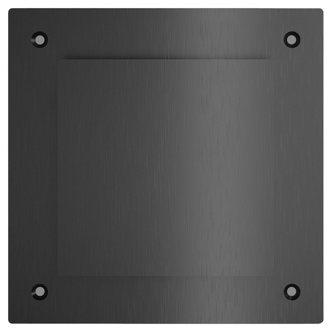 Hotbath &More ventilatierooster Geborsteld zwart PVD Vierkant Met schroeven productfoto (kleurimpressie)
