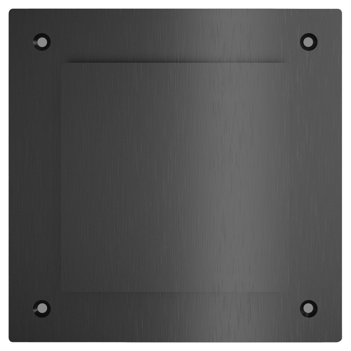 Hotbath &More ventilatierooster Geborsteld zwart PVD Vierkant Met schroeven productfoto (kleurimpressie)