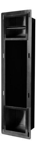RVS mat noir porte-rouleau de papier toilette encastré Wiesbaden avec porte-rouleau de réserve