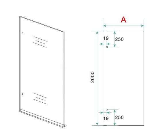 less Inloopdouche Wiesbaden 200 cm 8 mm nano-helder glas chroom (alle maten)