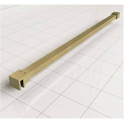 Minder 200 cm Inloopdouche Wiesbaden 8 mm Nano Helder Glas Geborsteld Messing (verkrijgbaar in alle maten)