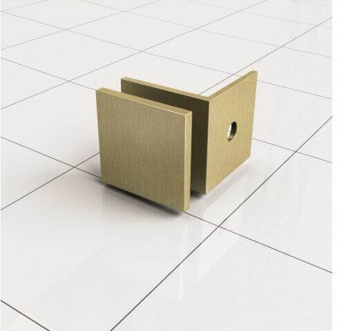 Minder 200 cm Inloopdouche Wiesbaden 8 mm Nano Helder Glas Geborsteld Messing (verkrijgbaar in alle maten)