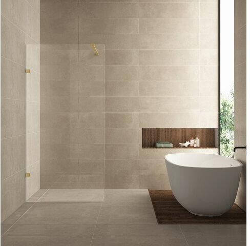 Minder 200 cm Douche à l'italienne Wiesbaden 8 mm Nano Verre Clair Laiton Brossé (disponible en toutes tailles)