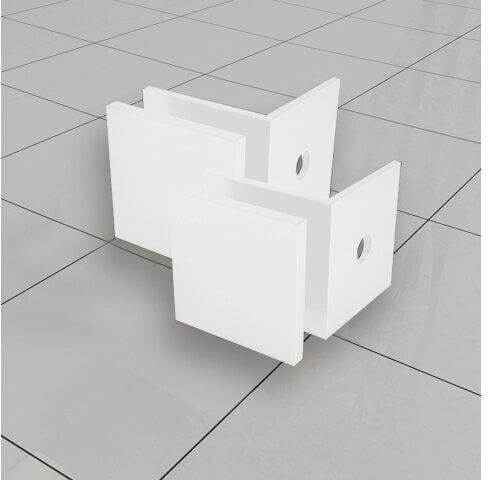 Inloopdouche Wiesbaden Less 200 cm, 8 mm nano helder glas, mat wit (alle maten)