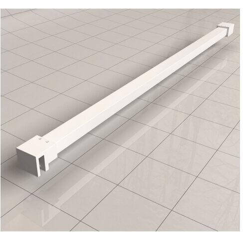 Inloopdouche Wiesbaden Less 200 cm, 8 mm nano helder glas, mat wit (alle maten)