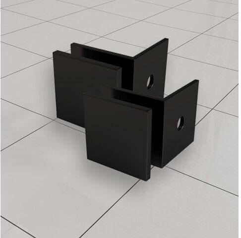 Less Inloopdouche Wiesbaden 200 cm met 8 mm nano-helder glas in mat zwart (alle maten)