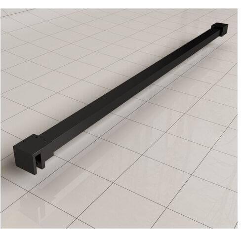 Less Inloopdouche Wiesbaden 200 cm met 8 mm nano-helder glas in mat zwart (alle maten)