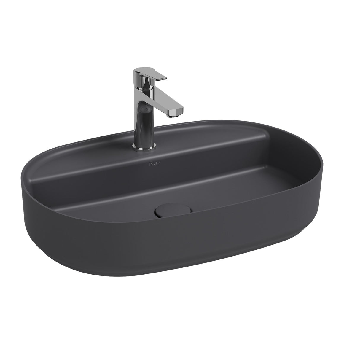 Isvea Infinity Wastafel Ovaal - Antraciet