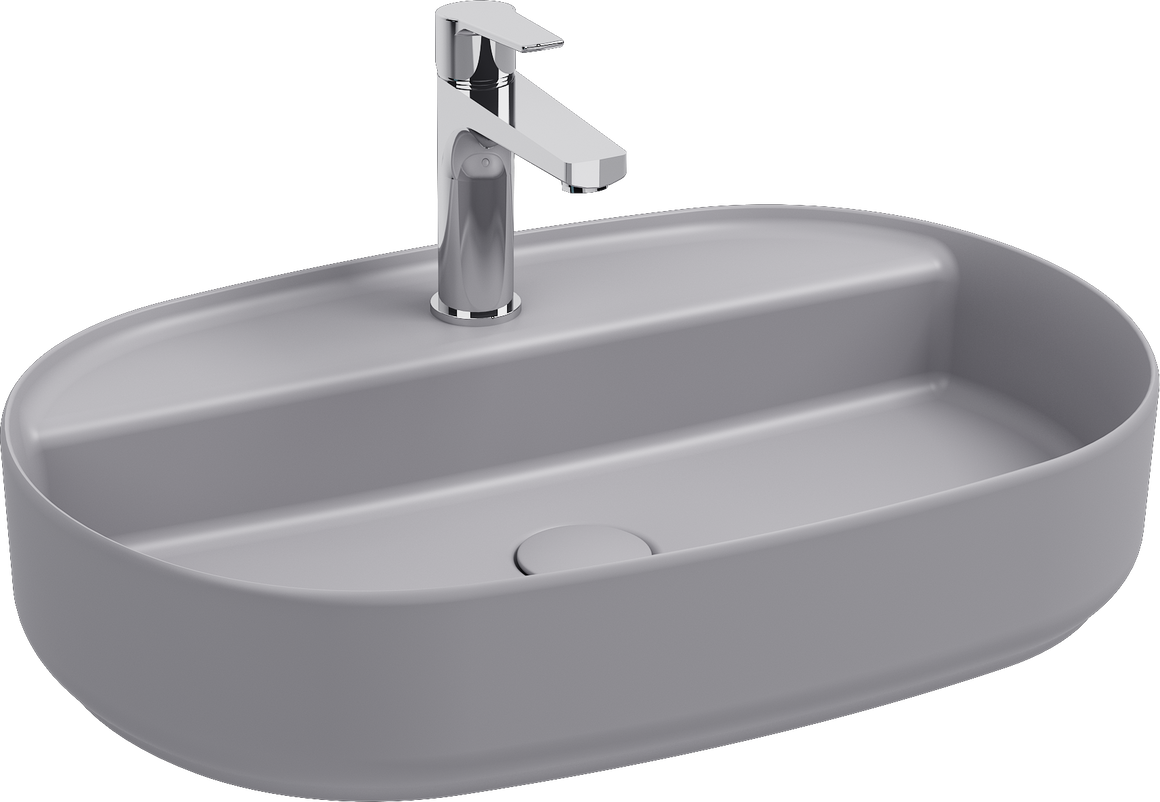 Isvea Infinity Wastafel Ovaal grijs productfoto