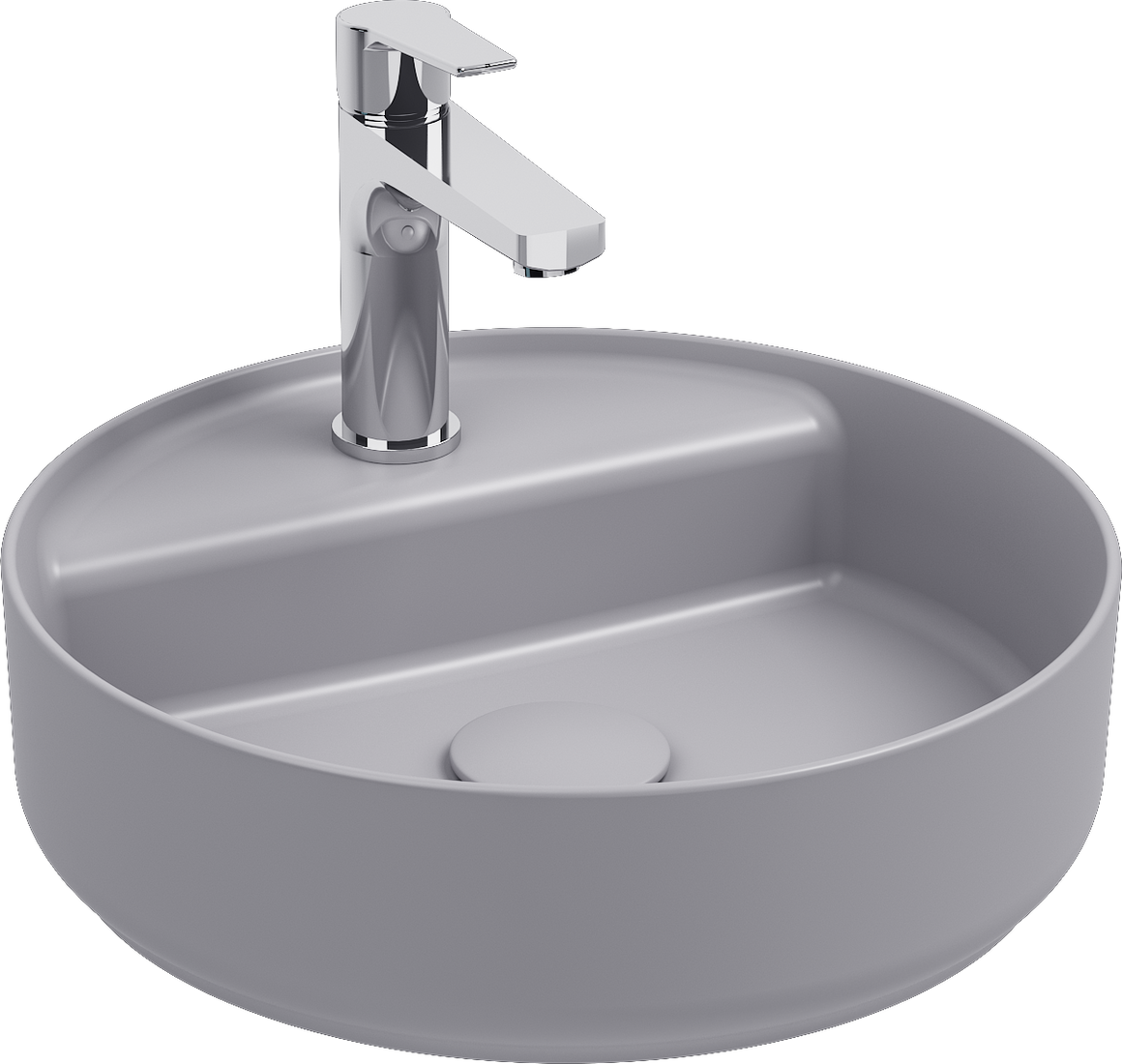 Isvea Infinity Wastafel Rond grijs productfoto