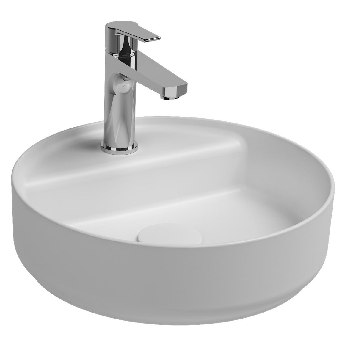 Isvea Infinity Wastafel Rond mat wit productfoto