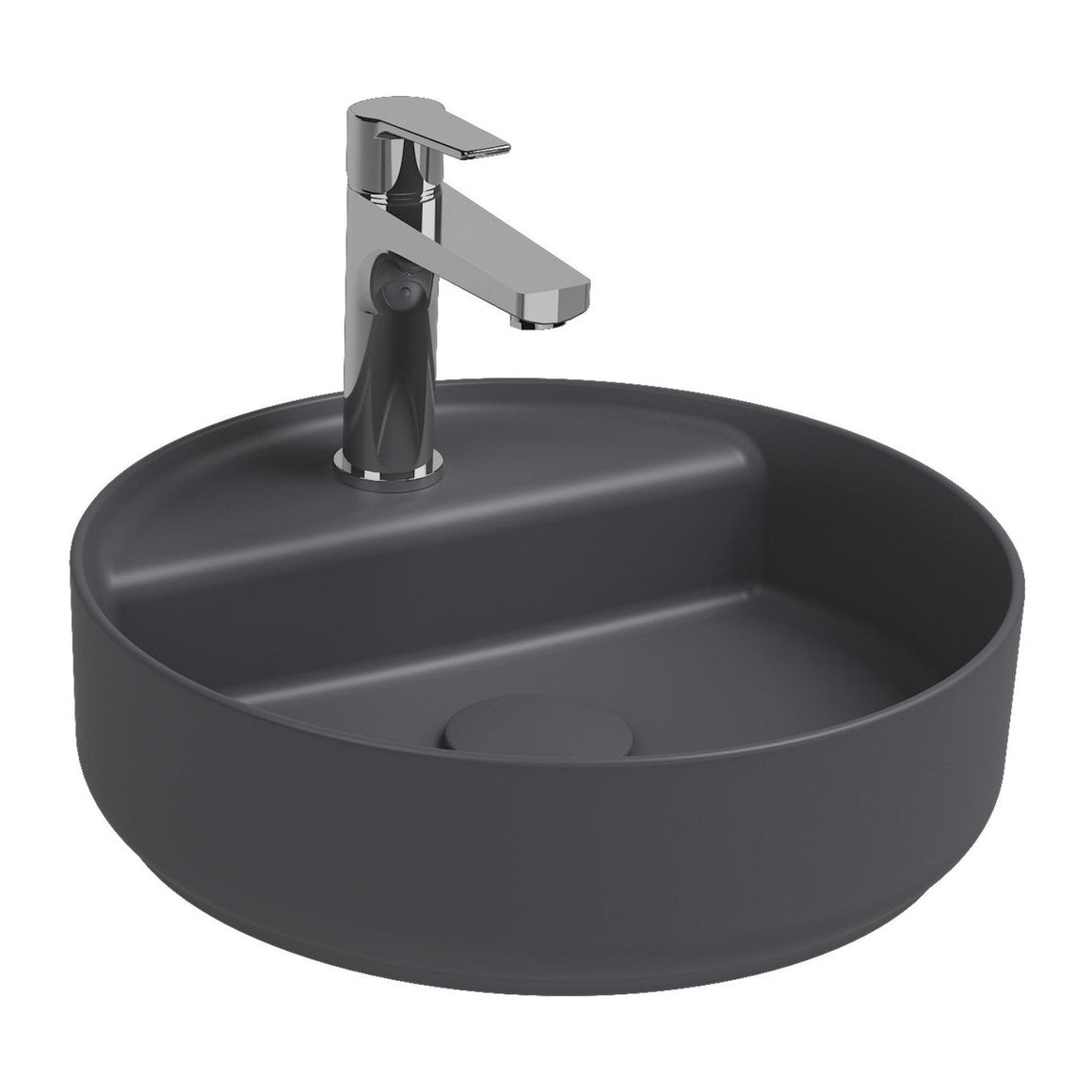 Isvea Infinity Wastafel Rond - Antraciet #variant_57358916583748