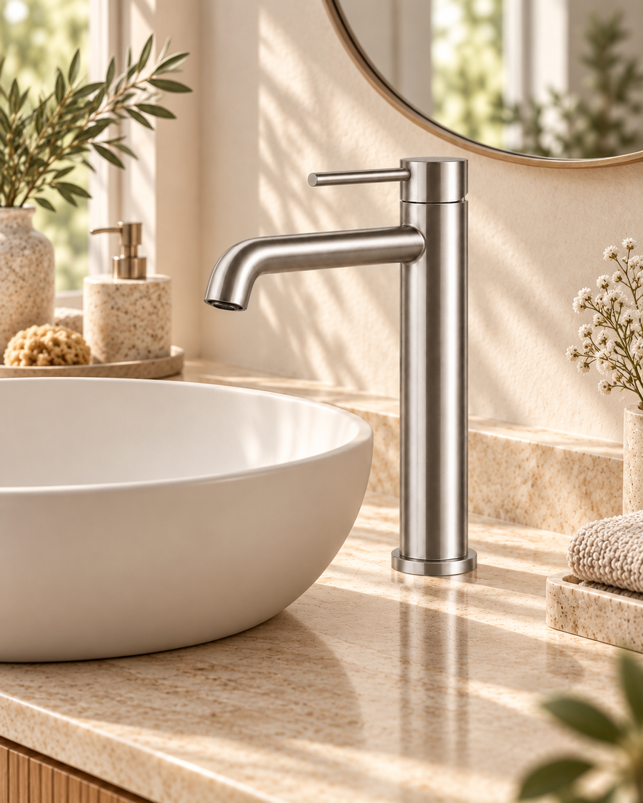 IVY Tribe wastafelmengkraan RVS316 geborsteld – lifestyle 4 #kleur_rvs316-geborsteld
