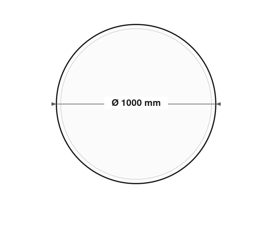 DutchLine Ronde Luxe LED Spiegel - 100 – Gunmetal #kleur_gunmetal