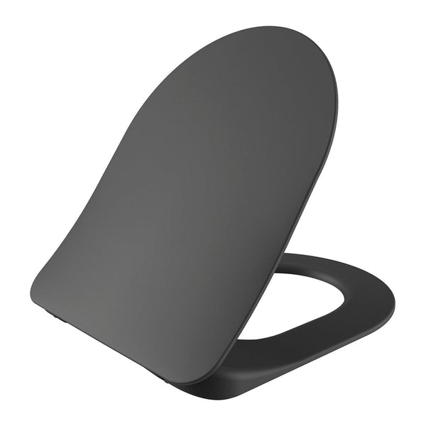 Creavit Duck Wc - zitting - D - model - Slim Design - Soft Close - quick release - Duroplast - RVS scharnieren - Mat Antraciet