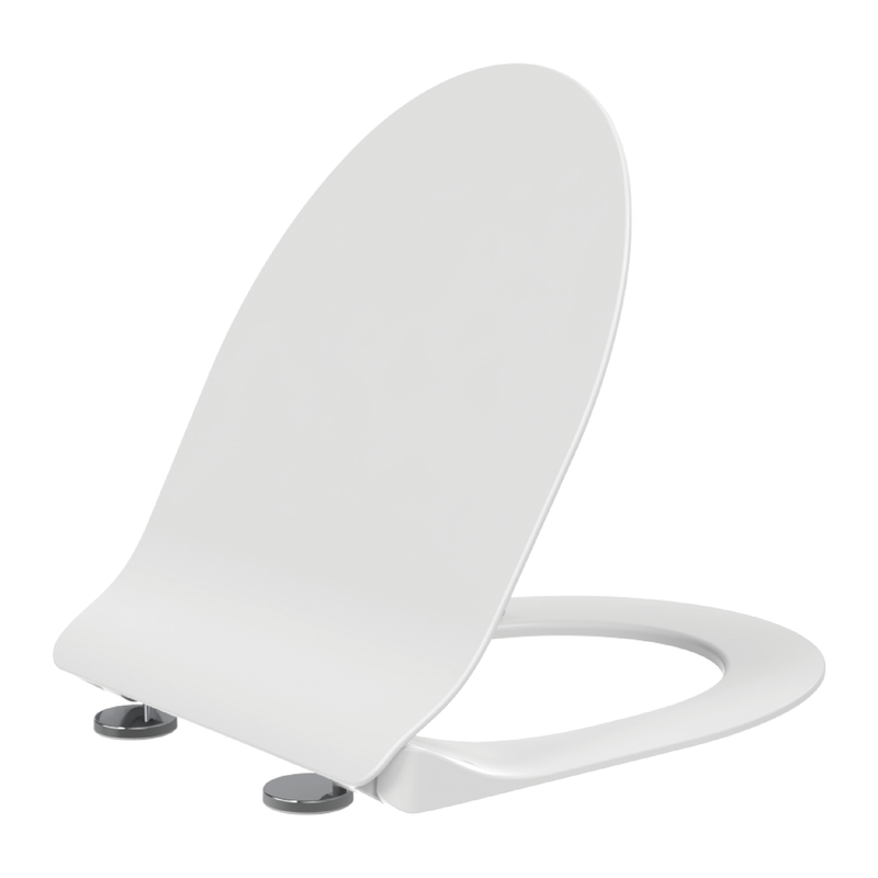 Creavit Ness Wc - zitting - D - model - Slim Design - Soft Close - quick release - Duroplast - RVS scharnieren - Glanzend Wit