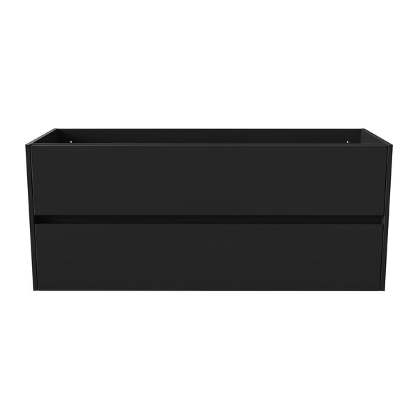 Aloni Hayat wastafelonderkast - 2 Lades - softclose - Greeploos - 119,5×50×45 cm - Mat Zwart