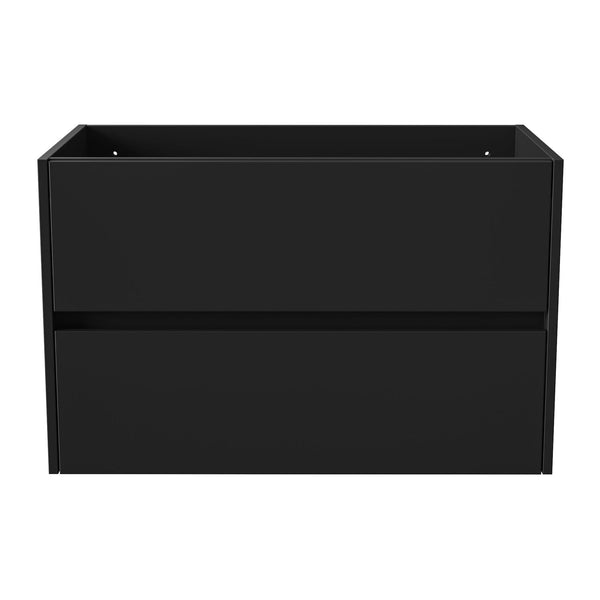 Aloni Hayat wastafelonderkast - 2 Lades - softclose - Greeploos - 79,5×50×45 cm - Mat Zwart