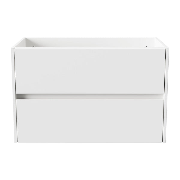 Aloni Hayat wastafelonderkast - 2 Lades - softclose - Greeploos - 79,5×50×45 cm - Glanzend Wit