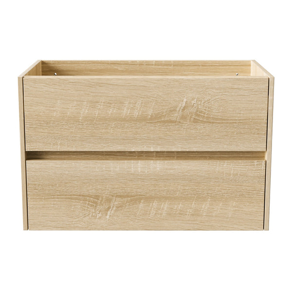 Aloni Hayat wastafelonderkast - 2 Lades - softclose - Greeploos - 79,5×50×45 cm - Eik