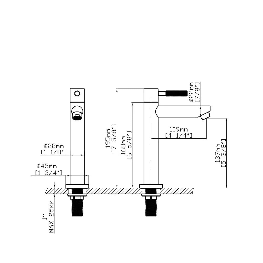 DutchLine S-Grip Fonteinkraan Koud – Chroom