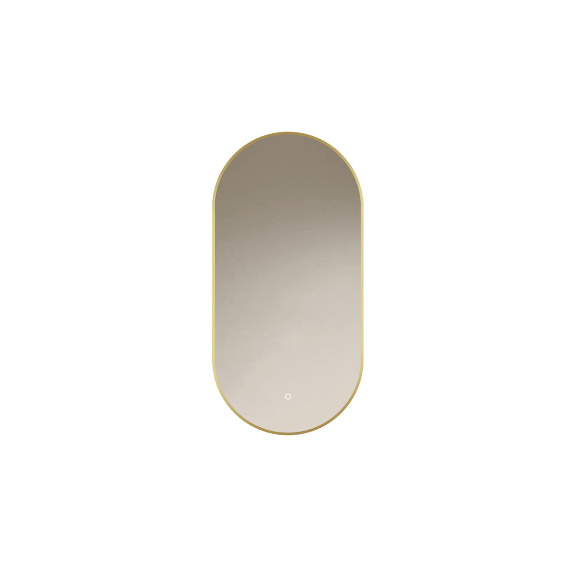 Loxa Aurelia ovale LED badkamerspiegel met gouden lijst 40 x 80 cm productfoto